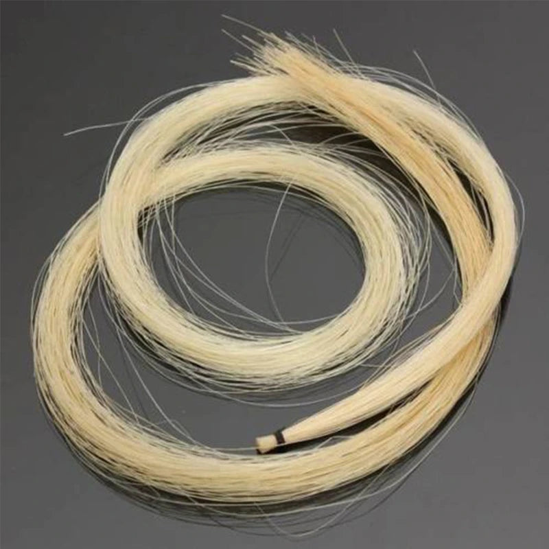 Crina Cavalo para arco de violino - 79cm Natural Branco - Acessórios cordas