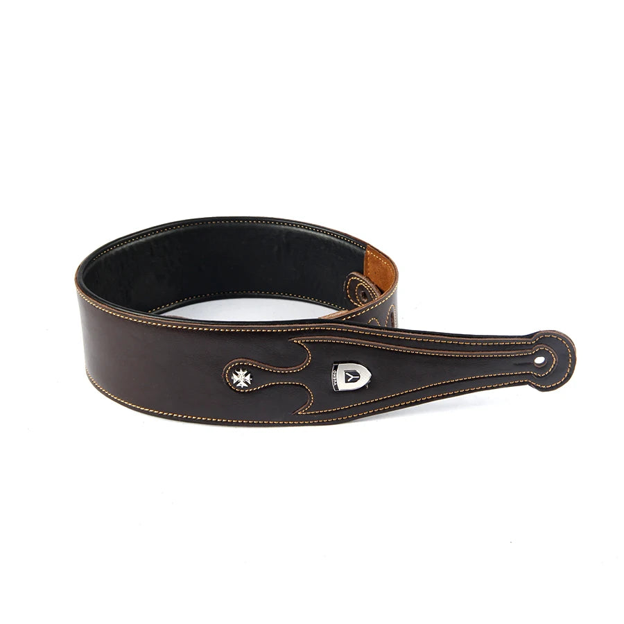 Correia para Baixo e Guitarra Ajustável - Couro de Vaca Macio e Durável YUEKO - Acessórios cordas