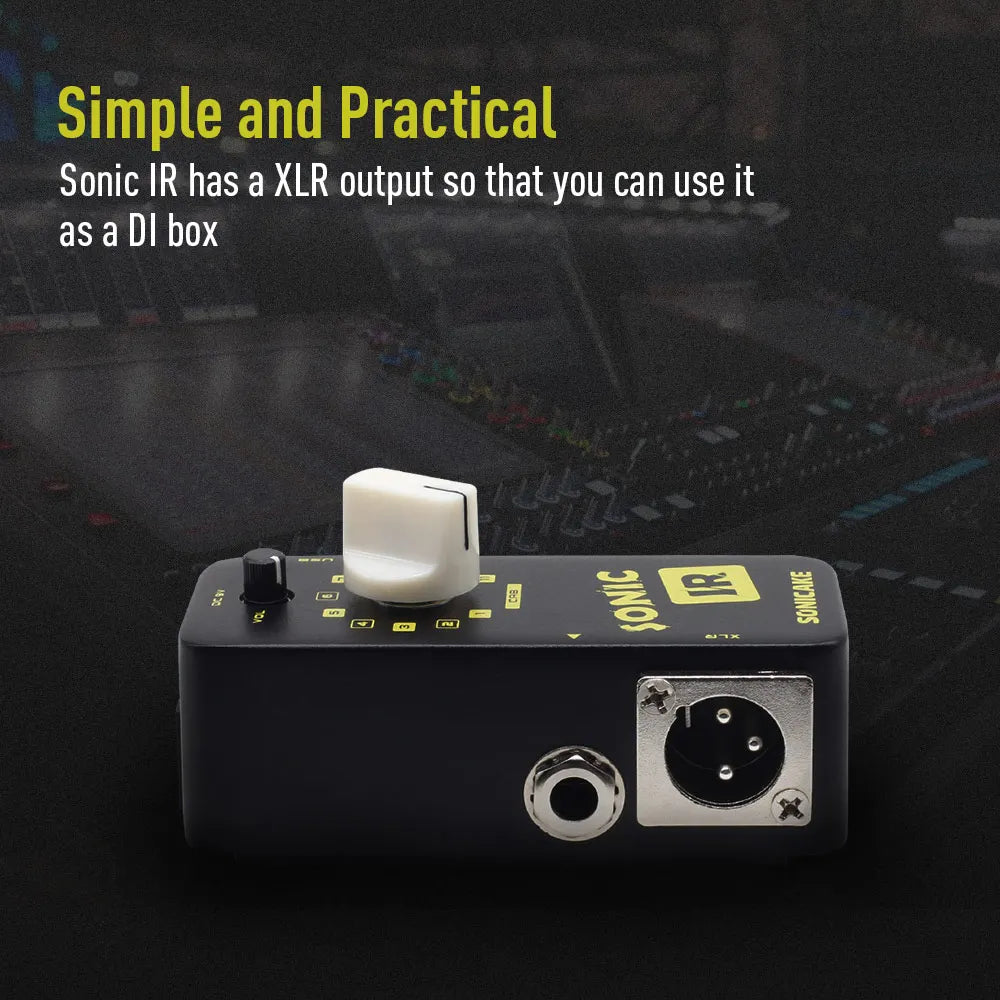 Pedal Gabinete Simulador SONICAKE Sonic IR - Guitarra Baixo Pedal de Efeitos QSS-12 - Pedais