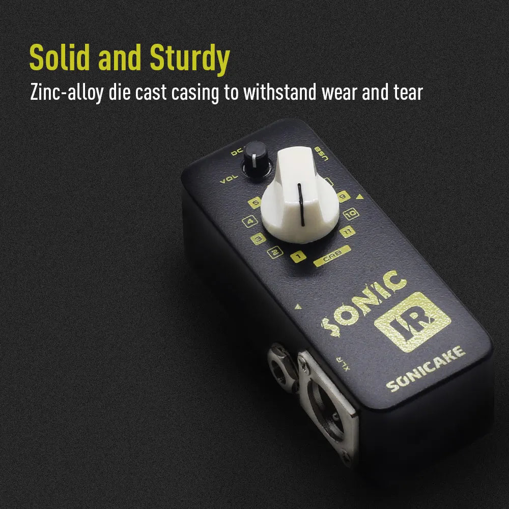 Pedal Gabinete Simulador SONICAKE Sonic IR - Guitarra Baixo Pedal de Efeitos QSS-12 - Pedais