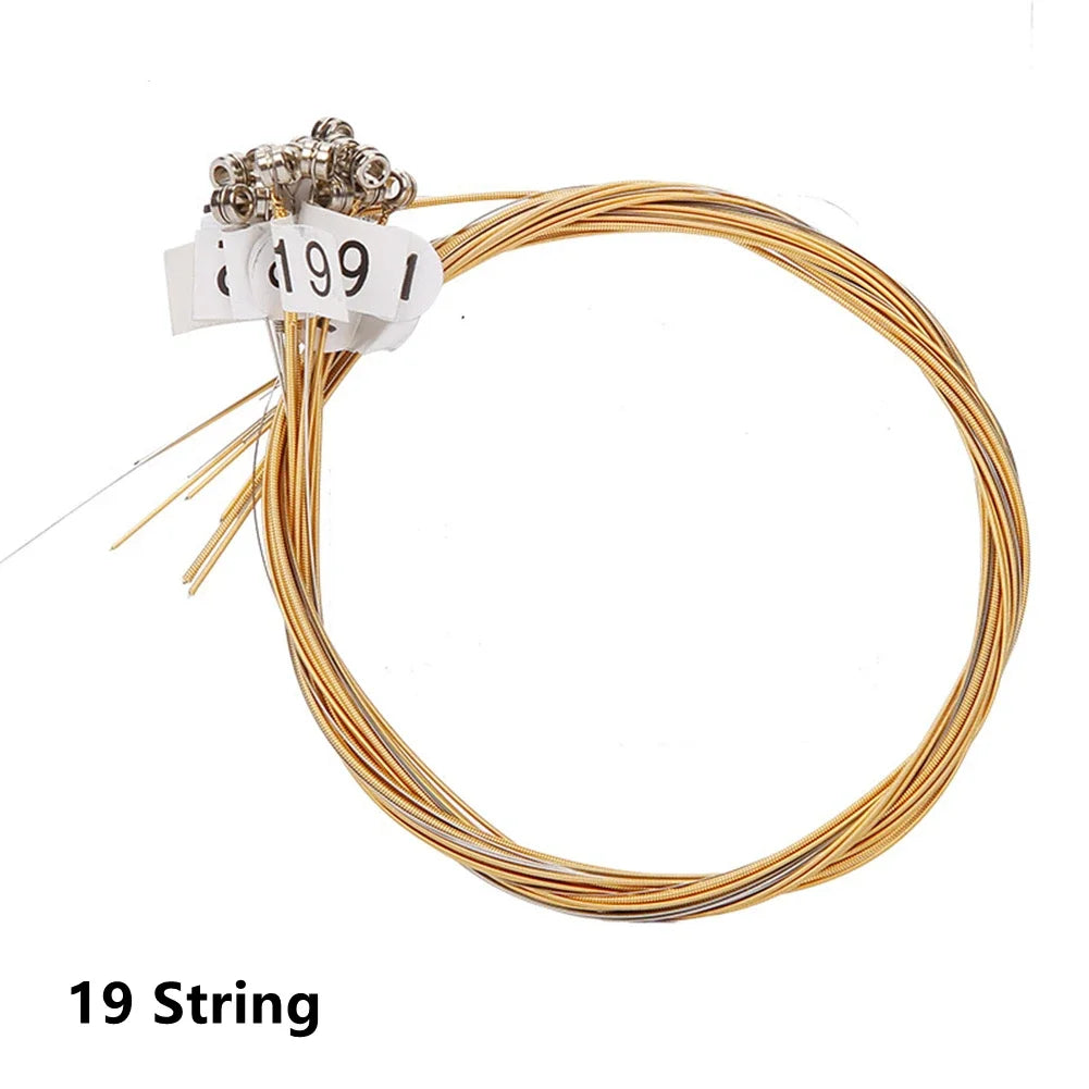 Jogo de Cordas de Latão para Lira 15/16/19/21/24 Cordas - Substituição de Cordas para Instrumentos Musicais (Lira, Harpa, Piano Laiya) - Acessórios cordas