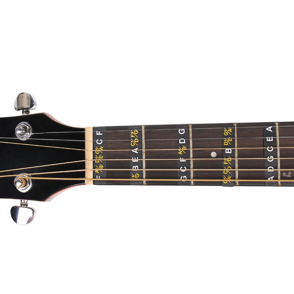 Adesivos para Escala de Guitarra, Mapa de Trastes, Guia de Dedos, Ferramentas de Aprendizado de Guitarra - Acessórios para Aprendizado de Instrumentos Musicais