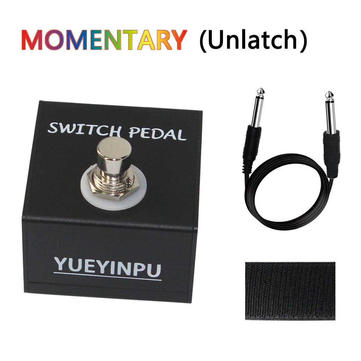 Pedal Footswitch single tap ou lock (Momentary ou Latch) - pedal com cabo 1/4" removível - Pedais