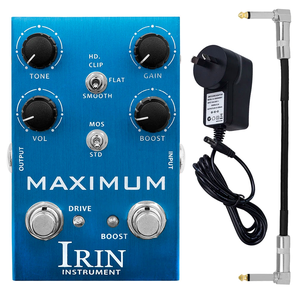 Pedal para guitarra Overdrive Máximo, Distortion Selvagem IRIN AN-41 - Pedais