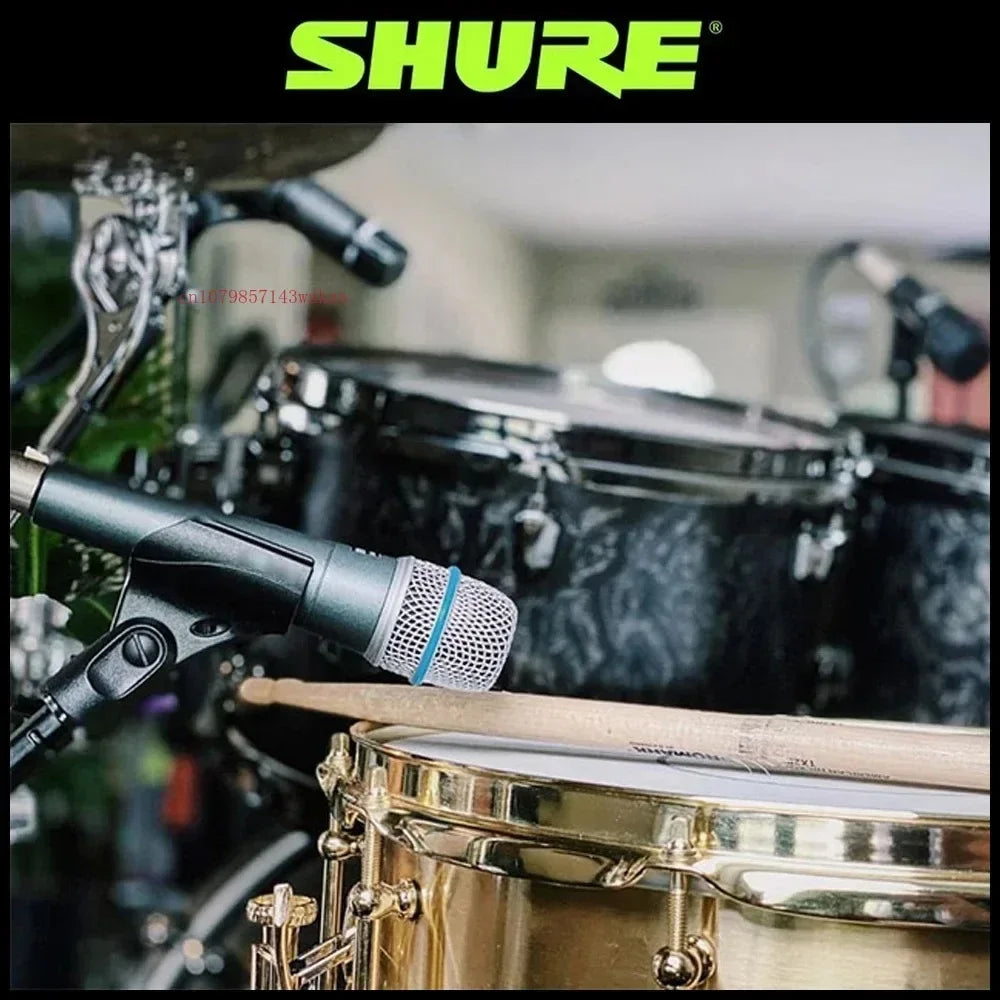 Microfone com Fio SHURE BETA 57A Dinâmico Cardióide - Estúdio, Gravação em Casa, Karaoke, Música e Performance ao Vivo - Microfones
