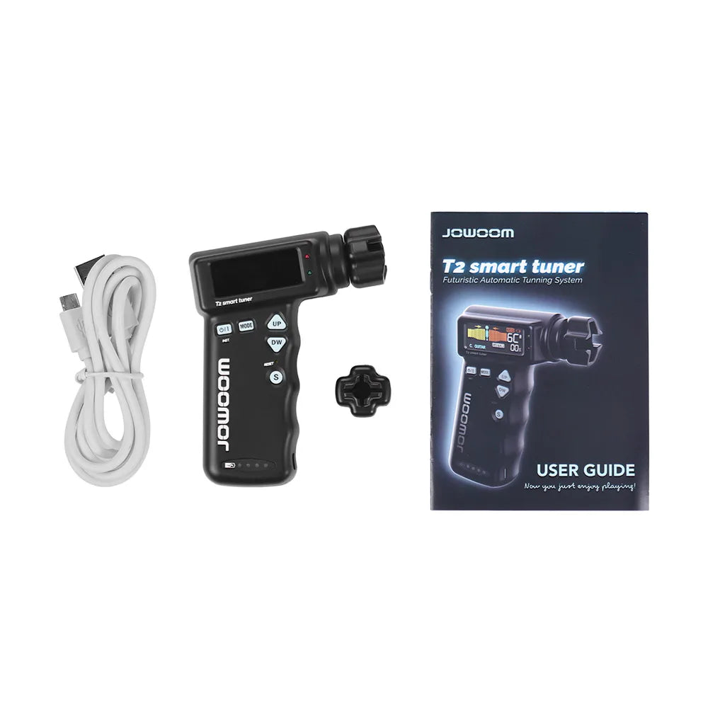 Afinador Inteligente para Guitarra JOWOOM T2 - Pega Cordas, Afinador Cromático e Recarregável - Acessórios cordas Ferramentas