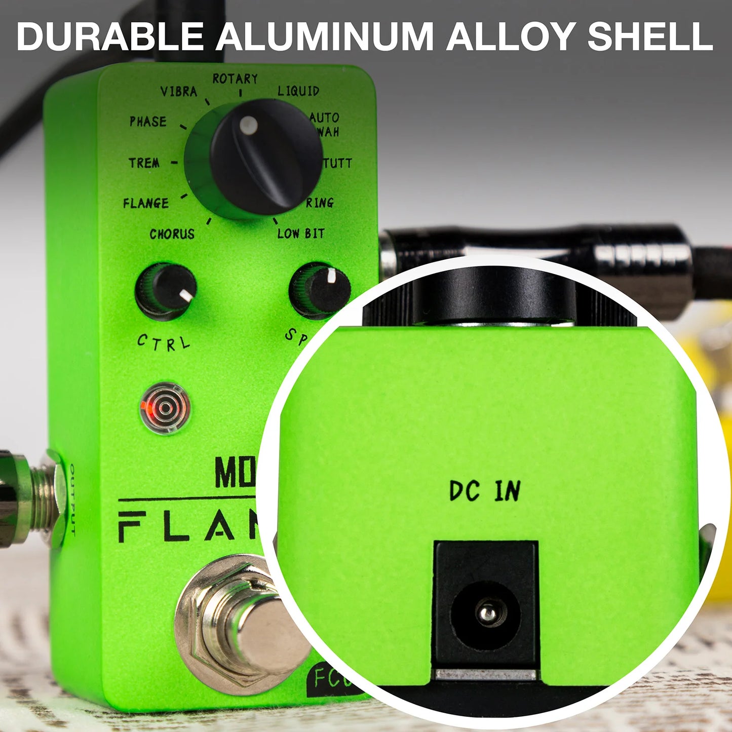 Pedal de Efeitos Multi Modulação FLAMMA FC05 - 11 Modos: Chorus, Flanger, Phaser, Tremolo e Auto Wah para Guitarra - Pedais Efeitos