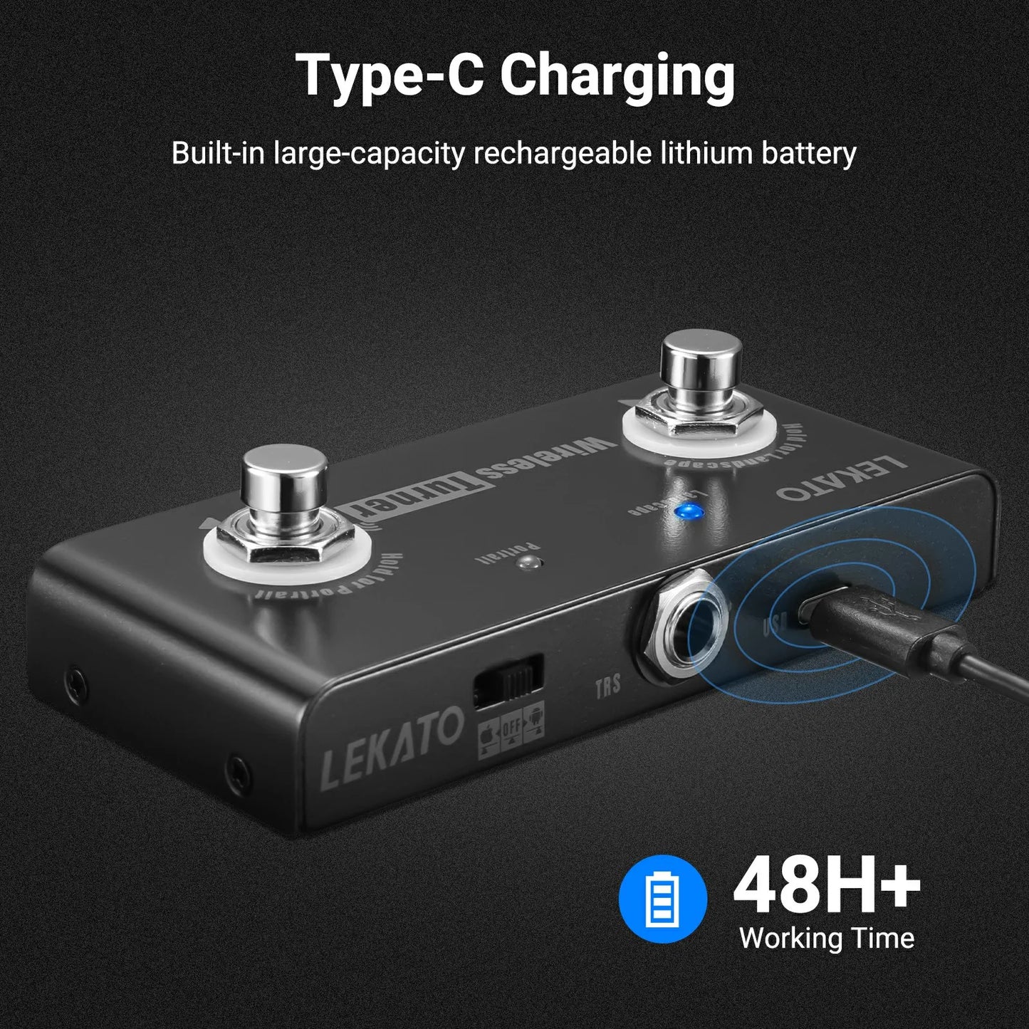 Pedal Externo para Troca de Página para Guitarra, Looper, Smartphones e Tablets LEKATO - Pedais