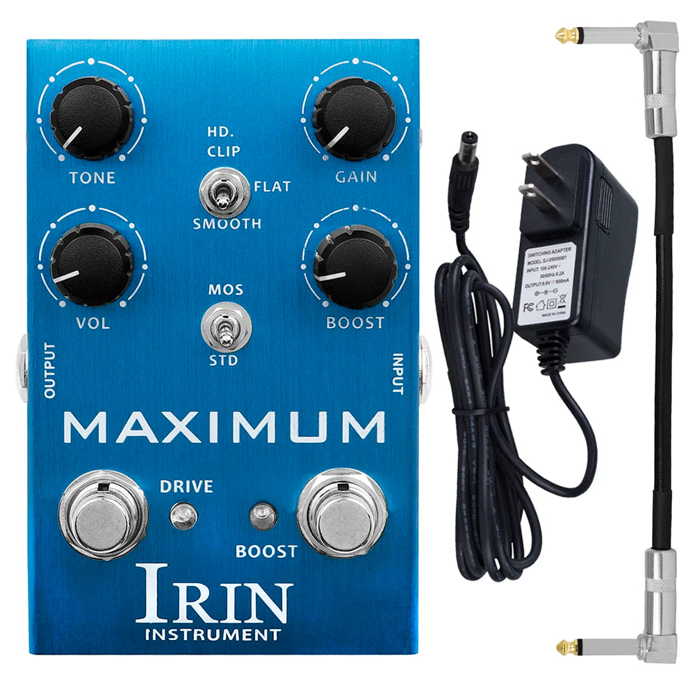 Pedal para guitarra Overdrive Máximo, Distortion Selvagem IRIN AN-41 - Pedais