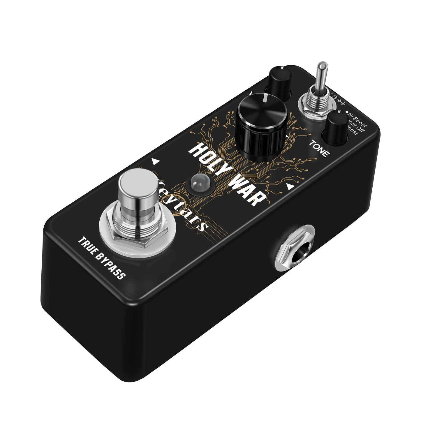 Pedal para Guitarra Distortion Heavy Metal Holy War Keytars - Som Clássico de Metal dos Anos 80, True Bypass - Pedais Efeitos