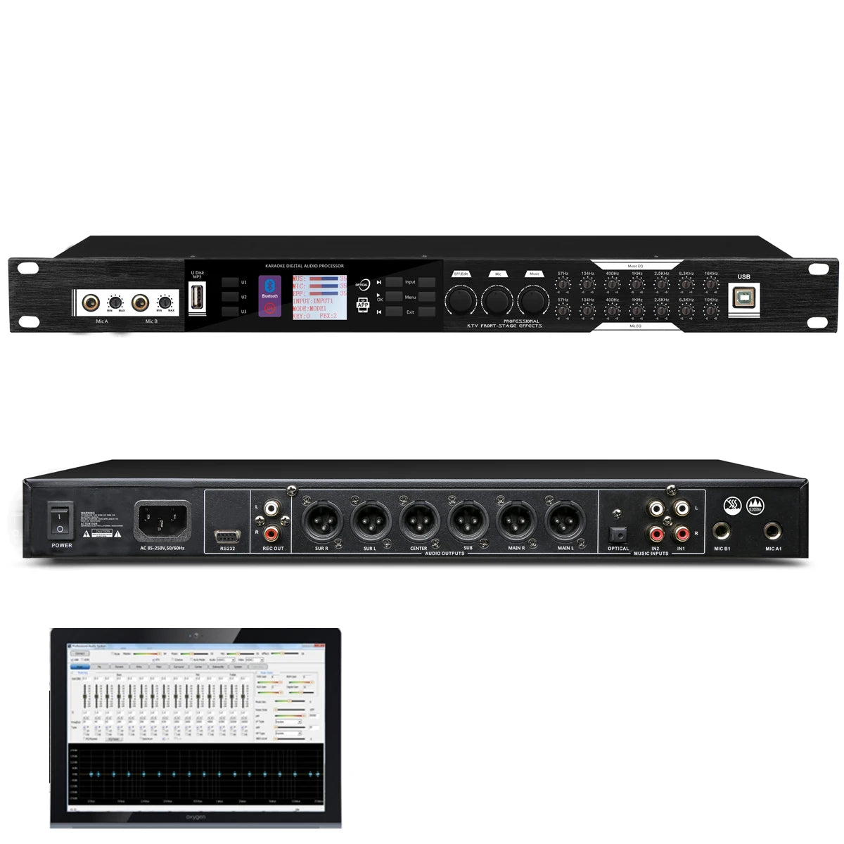 Processador de Efeitos KX220 - Processamento de Sinal Digital, Pré-Amplificadores de Microfone KX180, Software para PC e Conexão Bluetooth - Periféricos