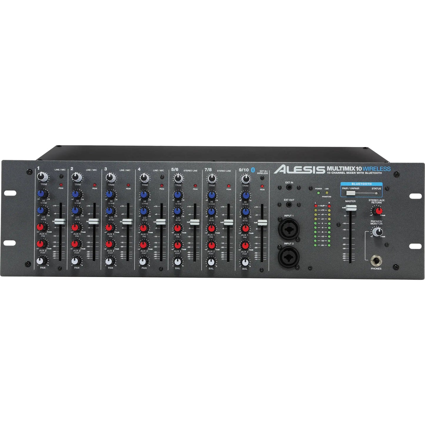 Mixer 10 Canais Alesis MultiMix 10 Wireless Rackmount - Bluetooth - Mixers