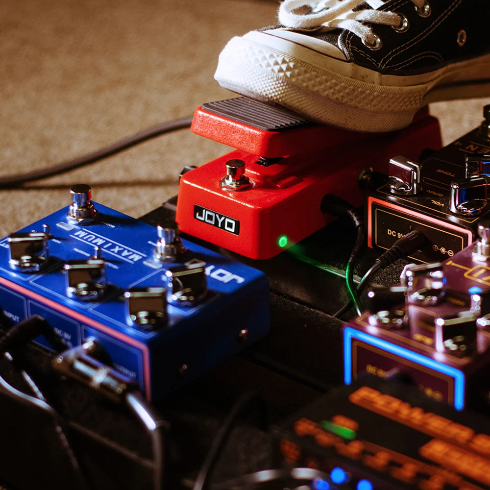 Pedal de Guitarra e Baixo JOYO WAH-II - Controle Ativo de Volume, Efeitos Wah-Wah Portátil e Pedal de Expressão - Pedais Efeitos