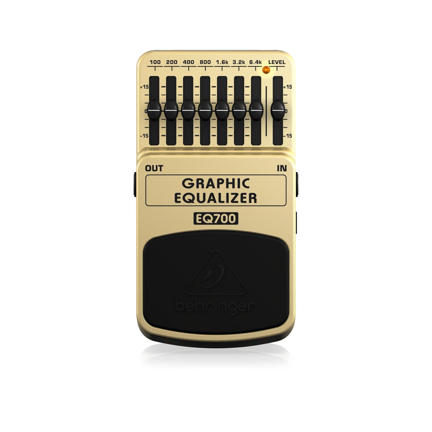 Equalizador Gráfico de 7 Bandas BEHRINGER EQ700 - Interruptor Eletrônico On/Off de Primeira Linha para Máxima Integridade de Sinal no Modo Bypass - Pedais