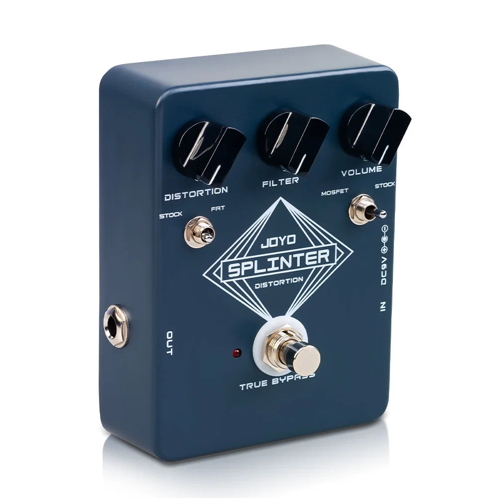 Pedal de Guitarra Splinter Fuzz & Distortion JOYO JF-21 - Circuitos MOSFET Selecionáveis e Diodos de Clipping FAT - Pedais Efeitos