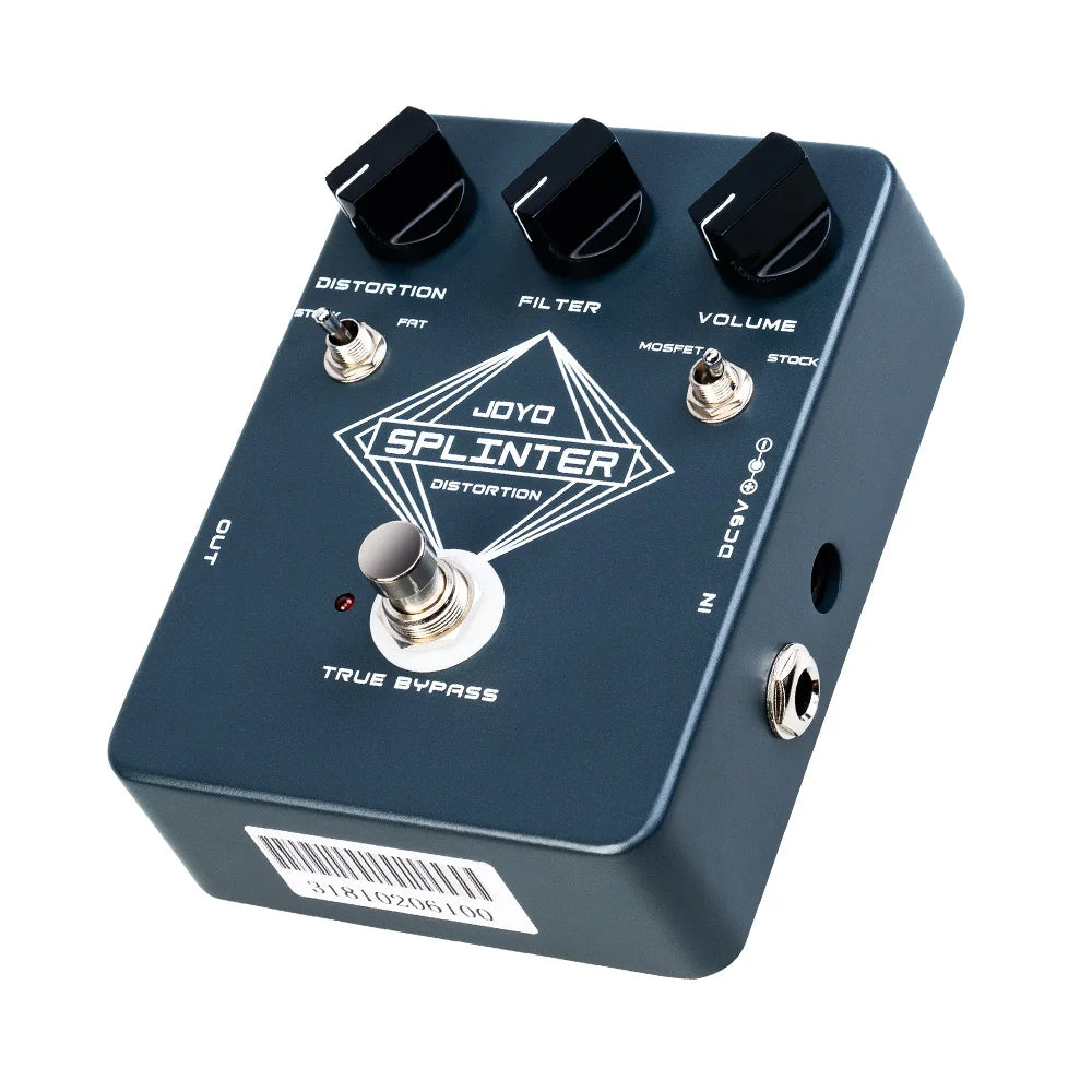 Pedal de Guitarra Splinter Fuzz & Distortion JOYO JF-21 - Circuitos MOSFET Selecionáveis e Diodos de Clipping FAT - Pedais Efeitos