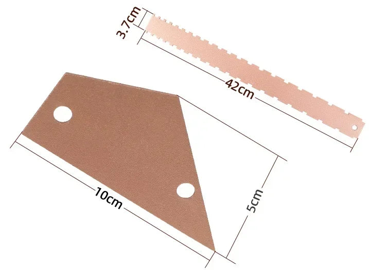 Régua de Nivelamento de Trastes para Guitarra - Régua Reta com Entalhes para Braço de Guitarra em Aço Inoxidável - Ferramentas de Luthier