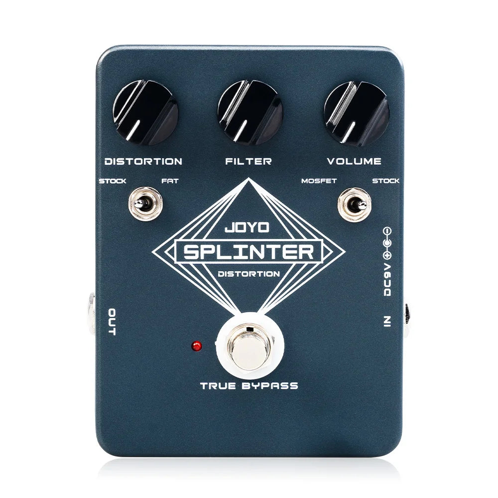 Pedal de Guitarra Splinter Fuzz & Distortion JOYO JF-21 - Circuitos MOSFET Selecionáveis e Diodos de Clipping FAT - Pedais Efeitos