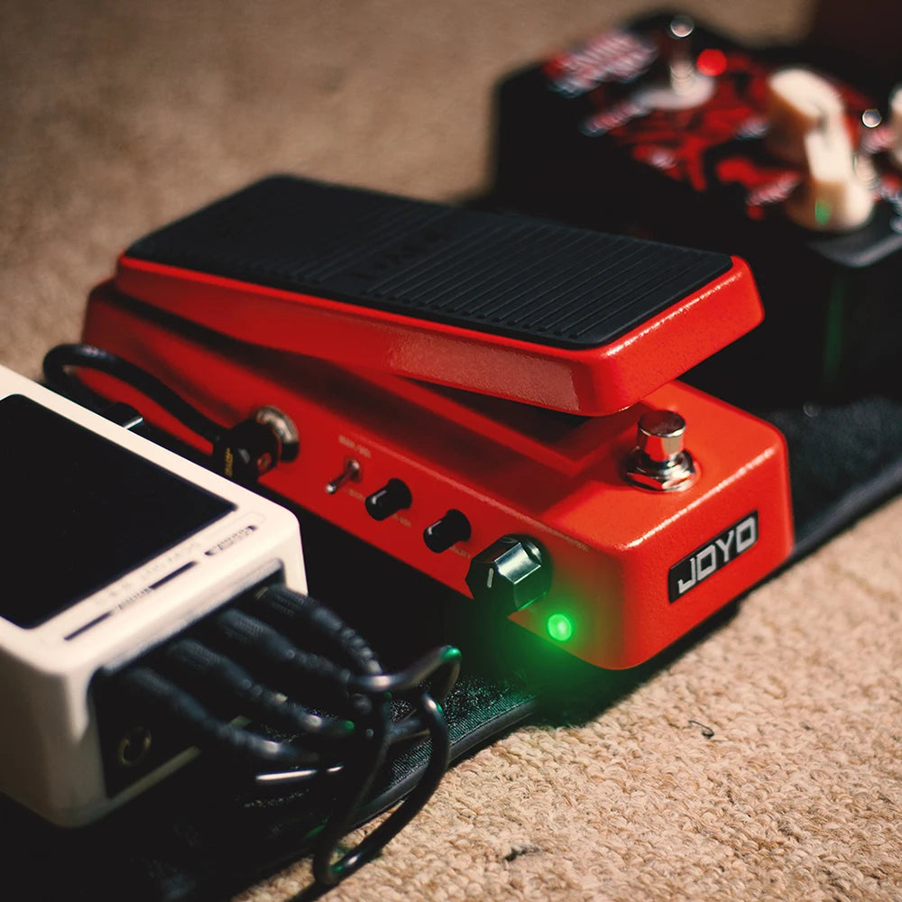 Pedal de Guitarra e Baixo JOYO WAH-II - Controle Ativo de Volume, Efeitos Wah-Wah Portátil e Pedal de Expressão - Pedais Efeitos