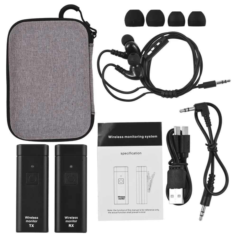 Sistema de Monitor In-Ear Sem Fio UHF Profissional Lavalier - Cartão de Som Digital para Palco e Transmissão, Transmissor e Receptor - Periféricos Acessórios