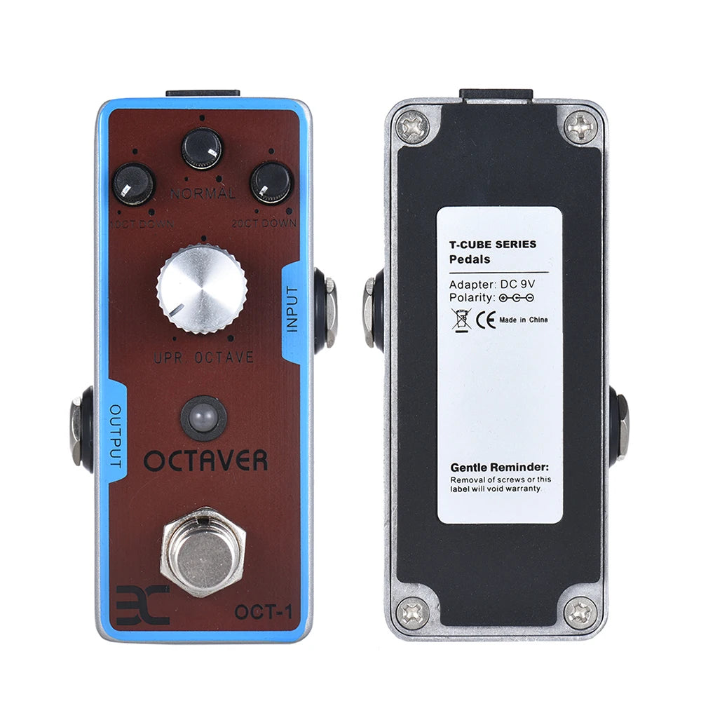 Mini Octave Pedal para Guitarra ENO EX OCT-1 - True Bypass, Carcaça de Metal - Pedais