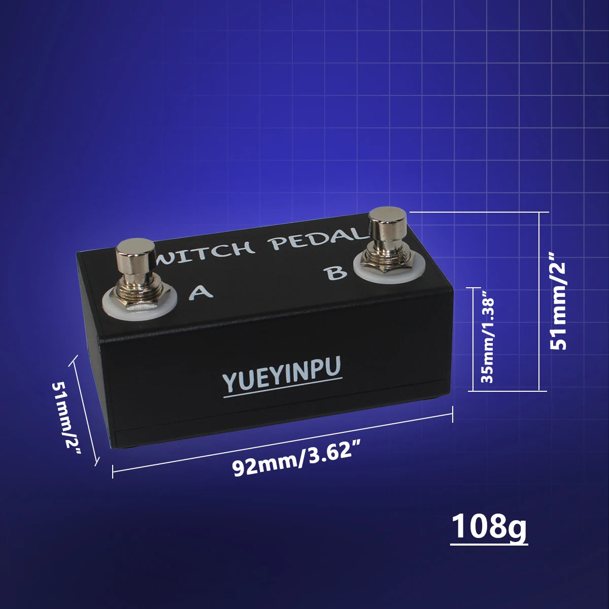 Footswitch para Instrumentos Eletrônicos - Pedais Multiefeitos e Amplificadores com Cabo TRS - Efeitos Acessórios Perifériocos