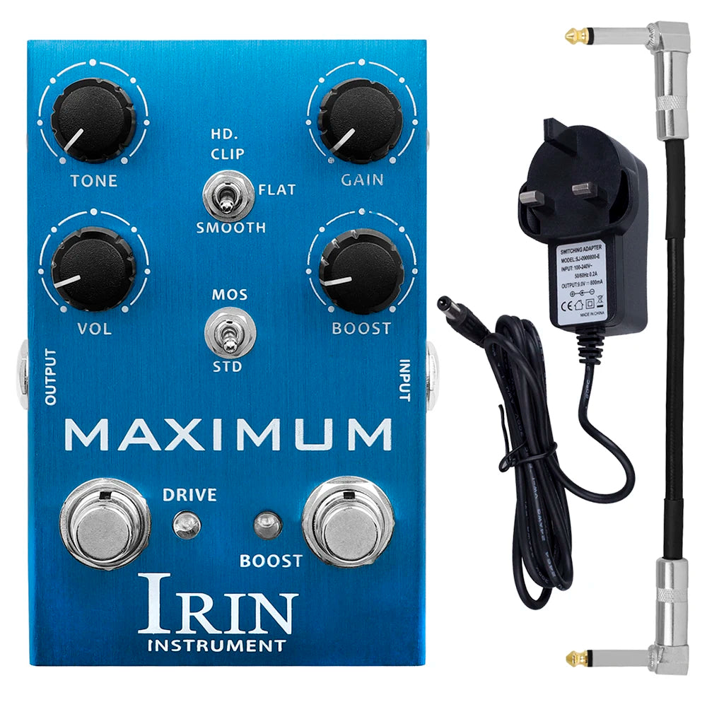Pedal para guitarra Overdrive Máximo, Distortion Selvagem IRIN AN-41 - Pedais