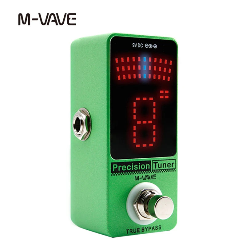 Pedal Afinador M-VAVE Precision com Display LED e True Bypass para Guitarra Elétrica, Baixo Cromático e Cuvave - Pedais
