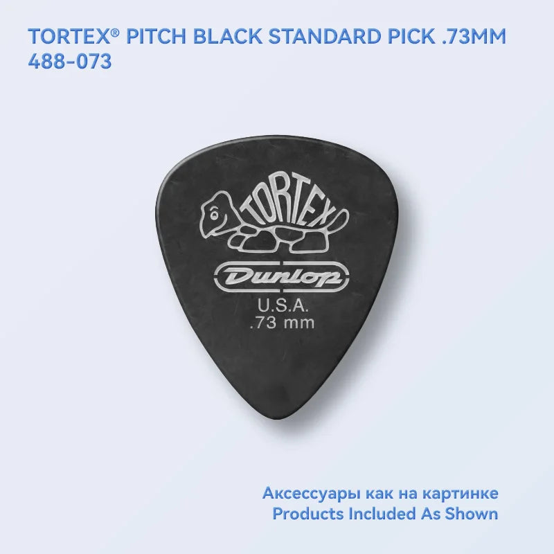 Palhetas Dunlop 488R Tortex Pitch Black Standard 0.50/0.60/0.73/0.88/1.0/1.14 mm - Acessórios cordas