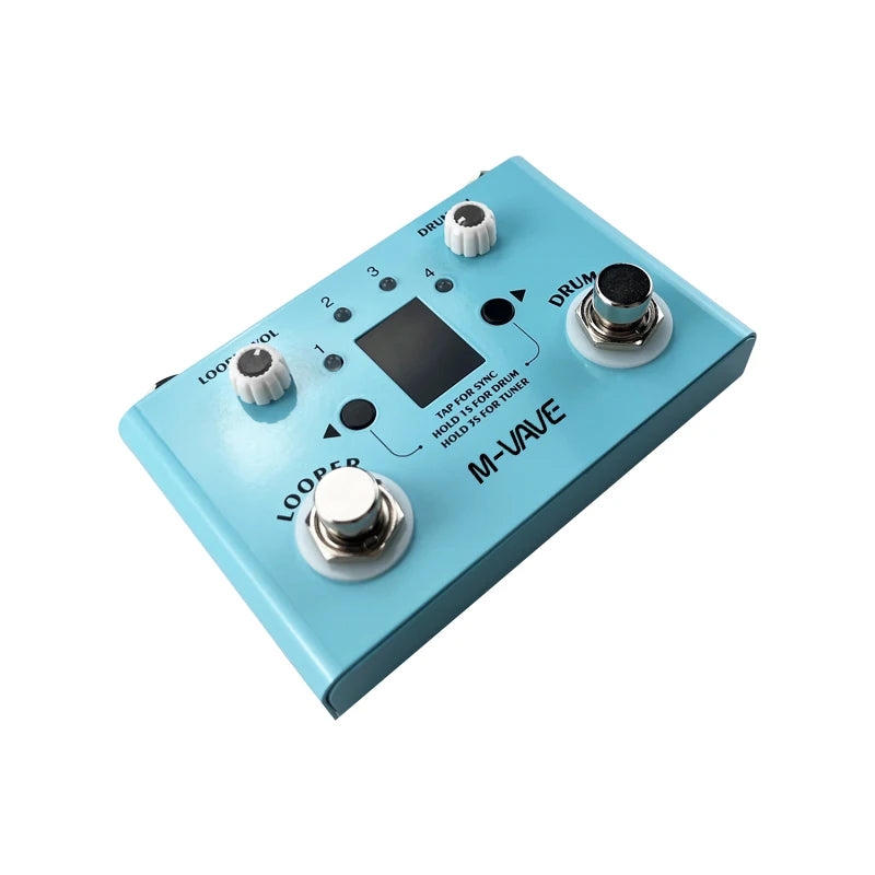 Pedal Looper de Bateria com 30 Baterias e 11 Minutos de Gravação, Afinador de Alta Precisão - M-VAVE LOST TEMPO CUVAVE - Pedal