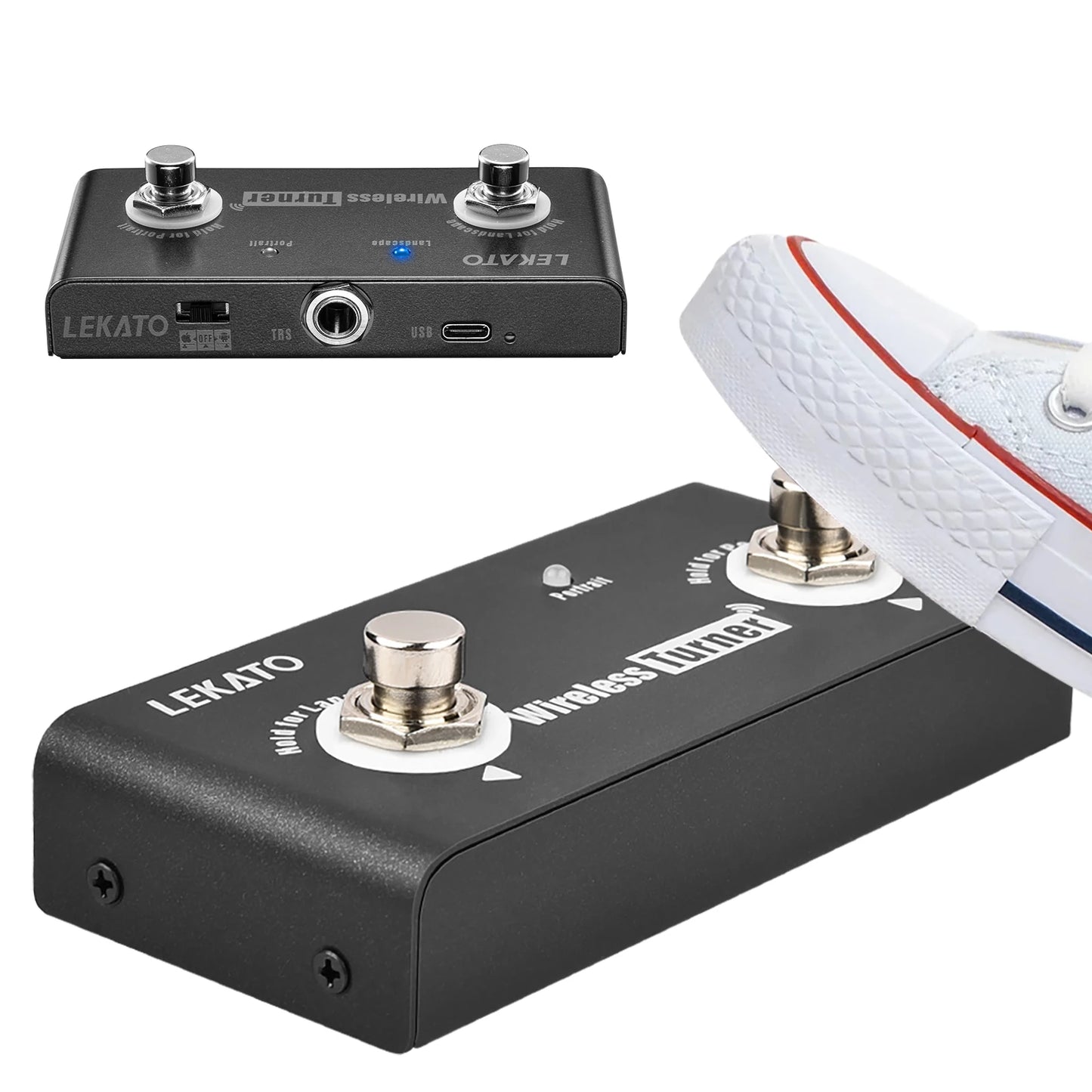 Pedal Externo para Troca de Página para Guitarra, Looper, Smartphones e Tablets LEKATO - Pedais