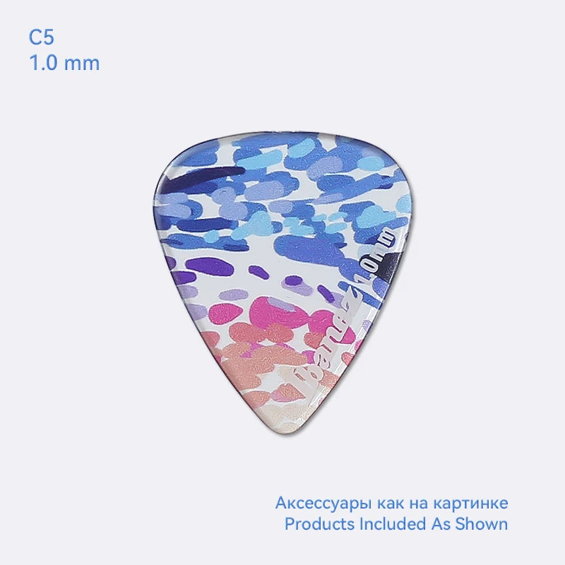 Palhetas de Guitarra Ibanez Série Kaleidoscope - Plectros Transparentes 1.0/1.2 mm - Acessórios Cordas
