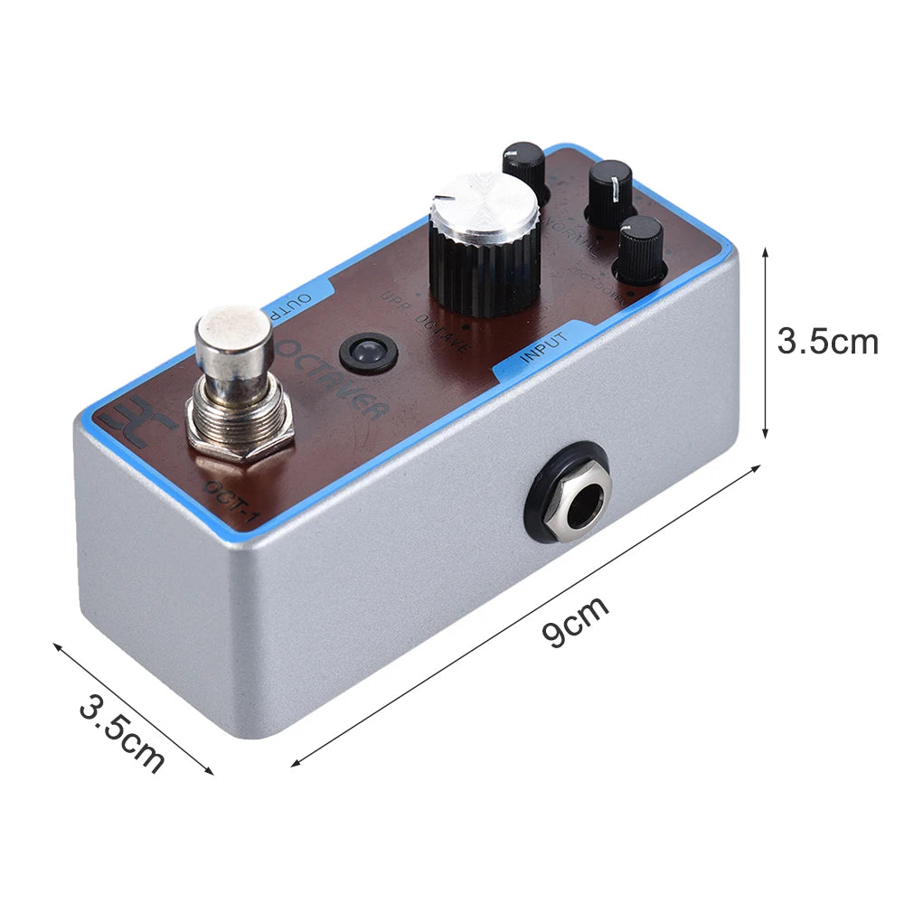 Mini Octave Pedal para Guitarra ENO EX OCT-1 - True Bypass, Carcaça de Metal - Pedais