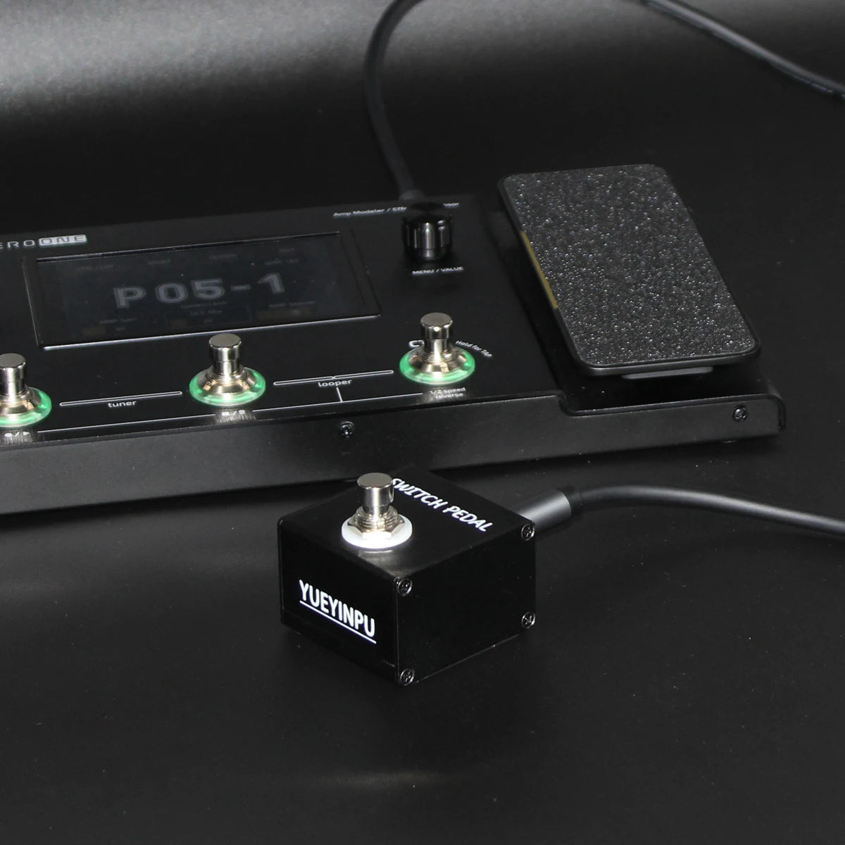 Pedal Footswitch single tap ou lock (Momentary ou Latch) - pedal com cabo 1/4" removível - Pedais
