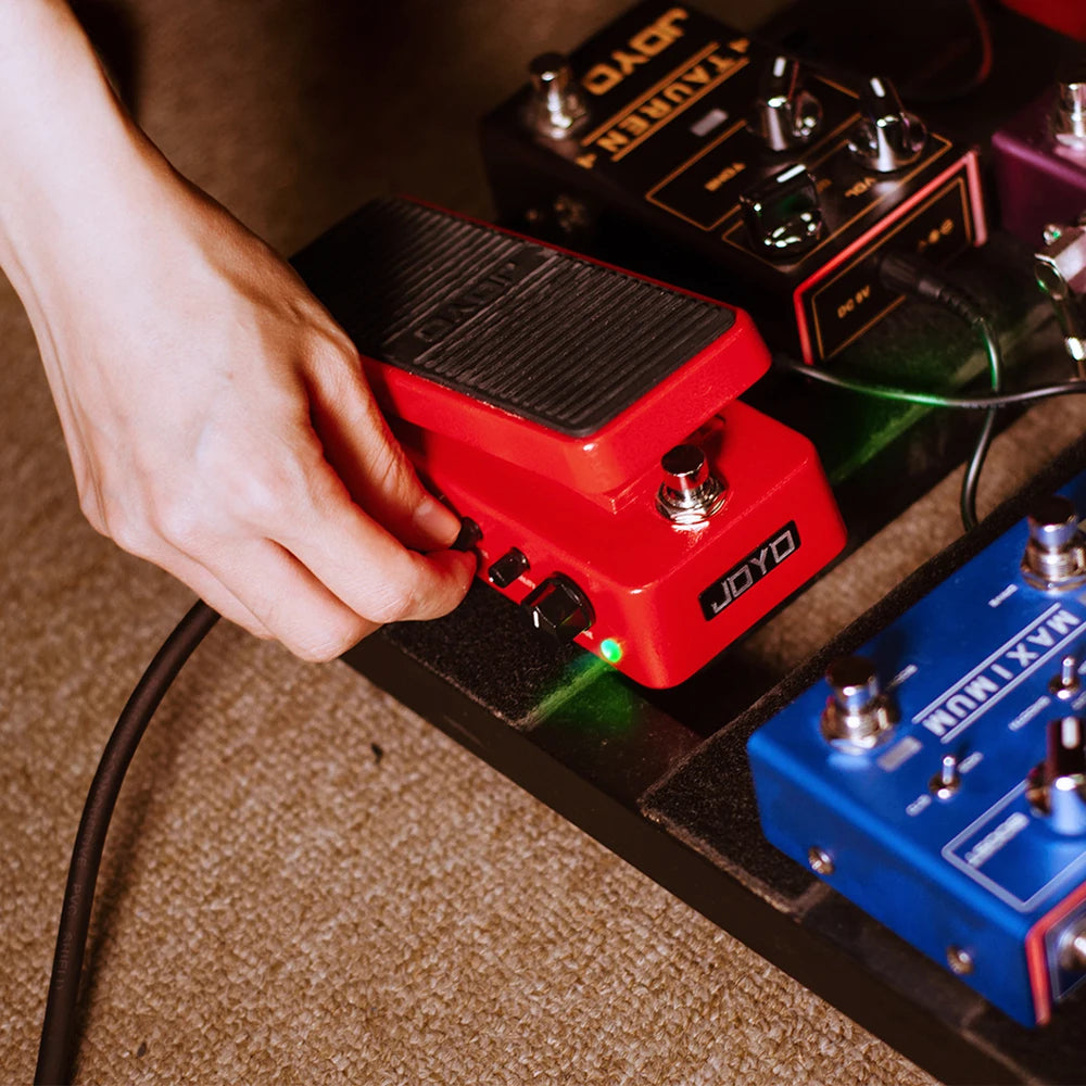 Pedal de Guitarra e Baixo JOYO WAH-II - Controle Ativo de Volume, Efeitos Wah-Wah Portátil e Pedal de Expressão - Pedais Efeitos