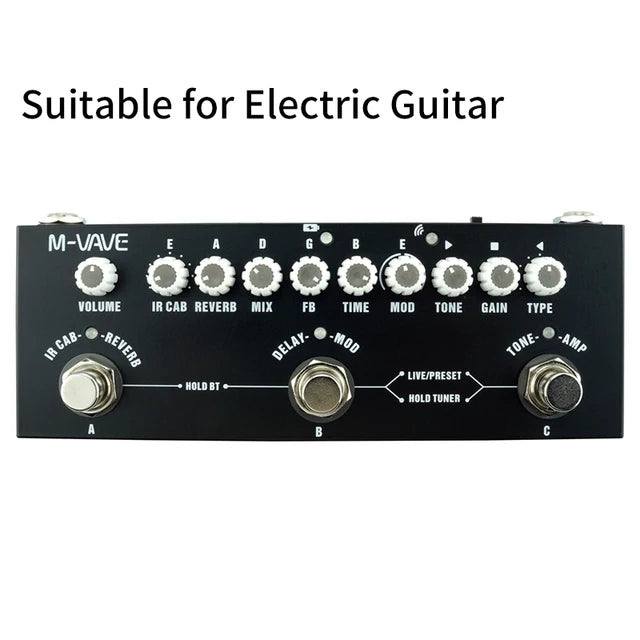 Pedal de Efeito CUBE BABY Multifuncional para Guitarra - Processador com Simulação de 8 Cabinets, Chorus, Phaser, Reverb e Vibrato - Multiefeitos