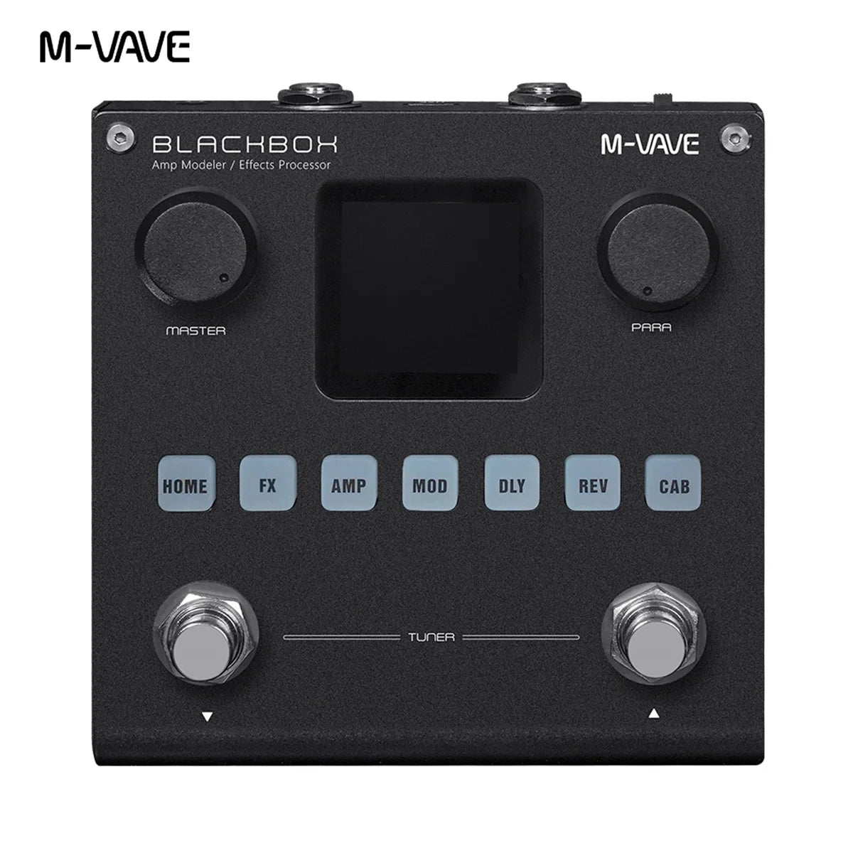 Pedal Multifuncional de Efeitos para Guitarra/Baixo M-VAVE BLACKBOX - 80 Presets Editáveis, 6 Módulos de Efeitos, Bateria Embutida - Multiefeitos