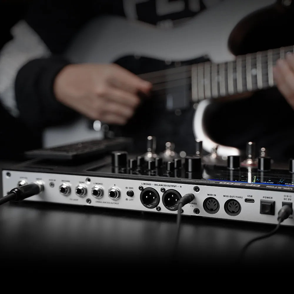 Modelador de Amplificador para Guitarra e Baixo Valeton GP-200 - Simulação IR, Multi-Efeitos, Loop de Efeitos, MIDI I/O e Pedal de Expressão - Pedais Multiefeitos