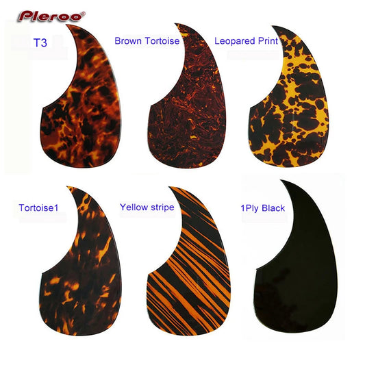 Pickguard Personalizado Pleroo - Borda Chanfrada Elegante, Formato Gota e Multicores para Guitarra Acústica - Acessórios cordas