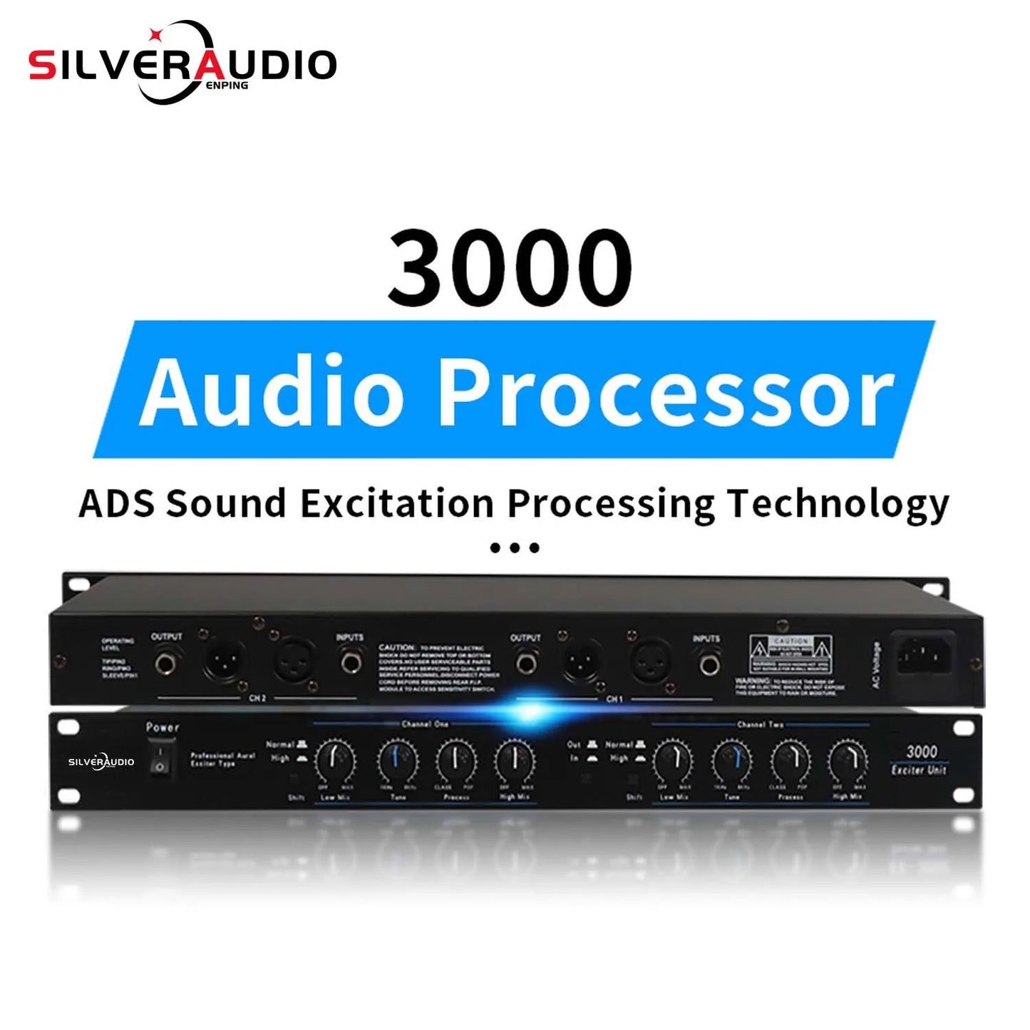 Processador de Áudio GAX-3000 Exciter - Gestão de Caixas de Som, Equipamento de Áudio Profissional para Palco - Periféricos