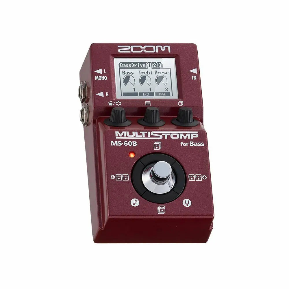 Pedal Multiefeito ZOOM MS-70CDR - Chorus, Delay, Reverb para Guitarra e Baixo - Stompbox Integrado MS50G/MS60B - Pedais