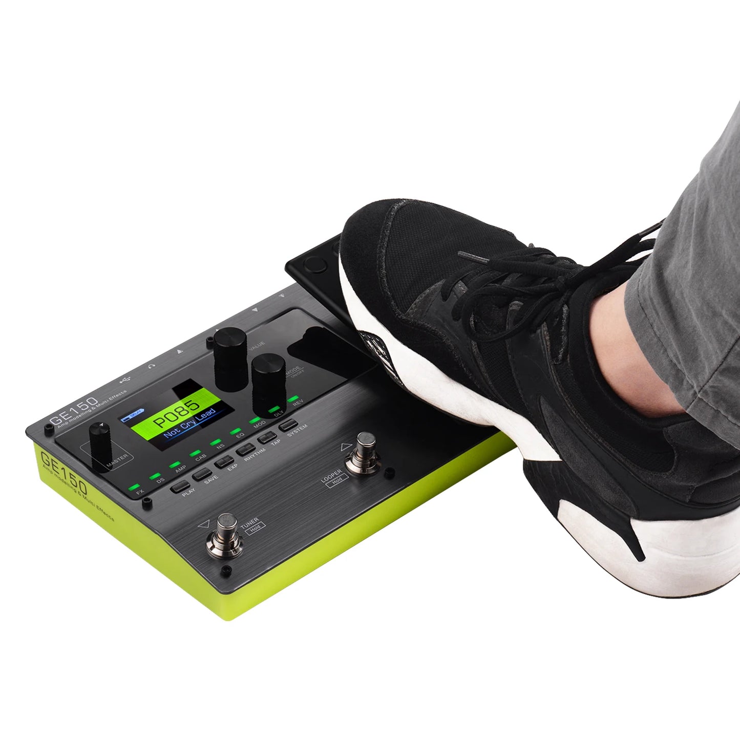 Pedal Multiefeitos com Looper para Guitarra MOOER GE150/GE100 - 55 Modelos de Amplificador, 151 Efeitos, Looper dos Anos 80 e 40 Ritmos de Bateria - Multiefeitos
