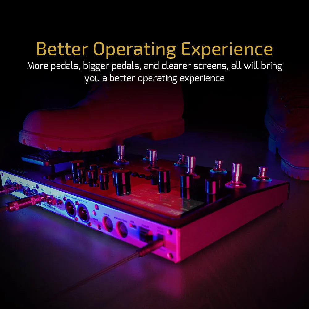 Modelador de Amplificador para Guitarra e Baixo Valeton GP-200 - Simulação IR, Multi-Efeitos, Loop de Efeitos, MIDI I/O e Pedal de Expressão - Pedais Multiefeitos
