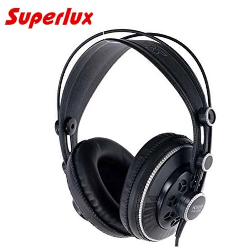 Fones de Ouvido Profissionais Superlux HD681B Semi-Abertos - Monitoramento Estéreo Dinâmico Hi-Fi com Cancelamento de Ruído para DJ - Áudio e Gravação