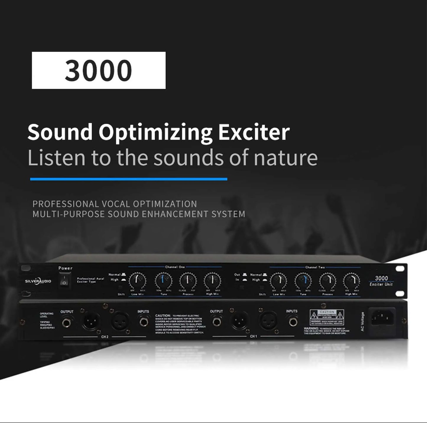 Processador de Áudio GAX-3000 Exciter - Gestão de Caixas de Som, Equipamento de Áudio Profissional para Palco - Periféricos