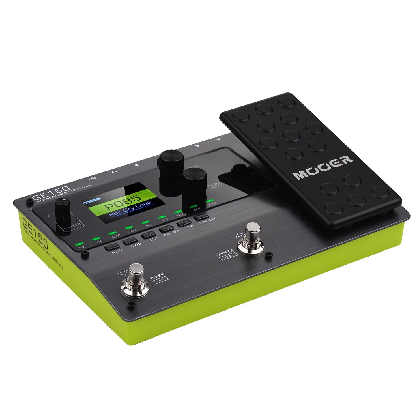 Pedal Multiefeitos com Looper para Guitarra MOOER GE150/GE100 - 55 Modelos de Amplificador, 151 Efeitos, Looper dos Anos 80 e 40 Ritmos de Bateria - Multiefeitos