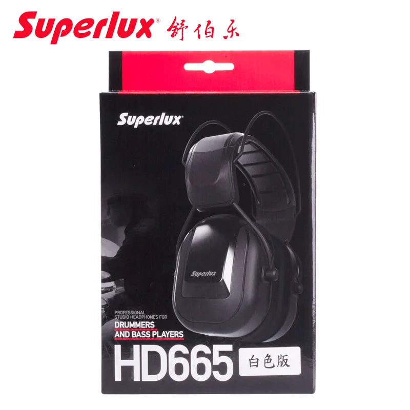 Fone de Ouvido Profissional Superlux HD665 - Ideal para Bateristas e Baixistas, Monitoramento e Gravação - Áudio e Gravação