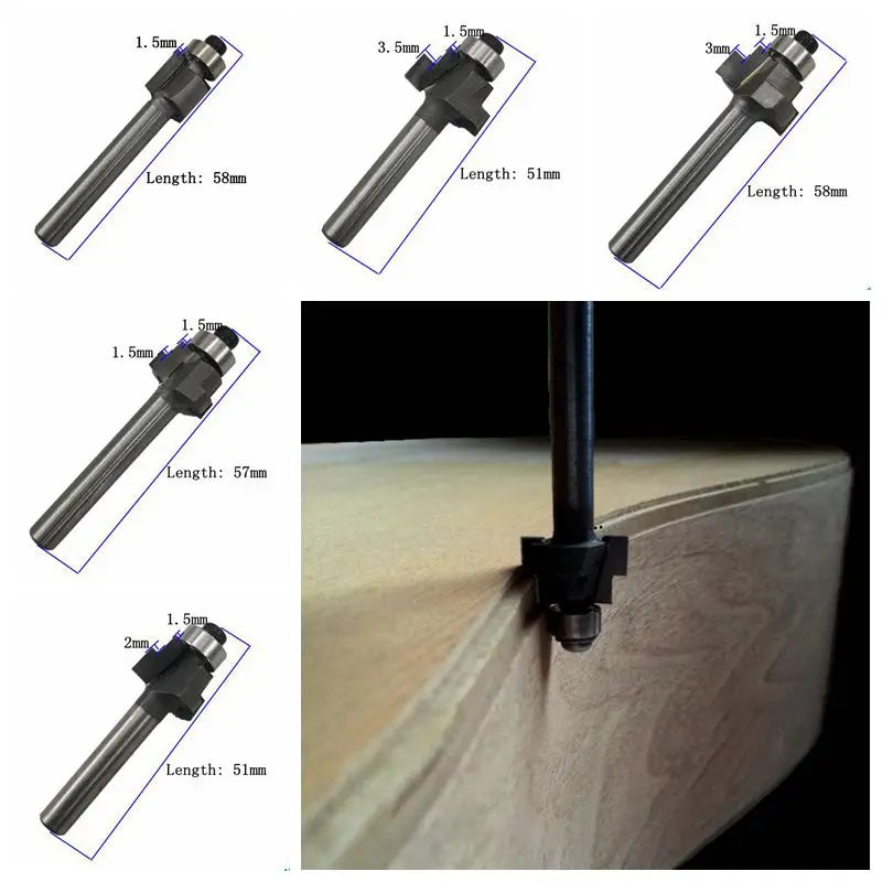 Ferramenta de Corte para Inlay de Guitarra - T-knife com Broca de Fresagem e Mandril 635 para Fabricação de instrumentos - Ferramentas