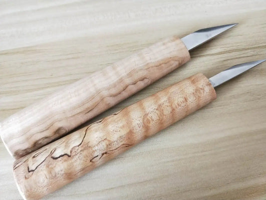 Conjunto com 2 Cortadores Afiados - Luthieria de Instrumentos de Corda, para Fabricação de Violino, 1 Cortador Grande e 1 Pequeno - Ferramentas