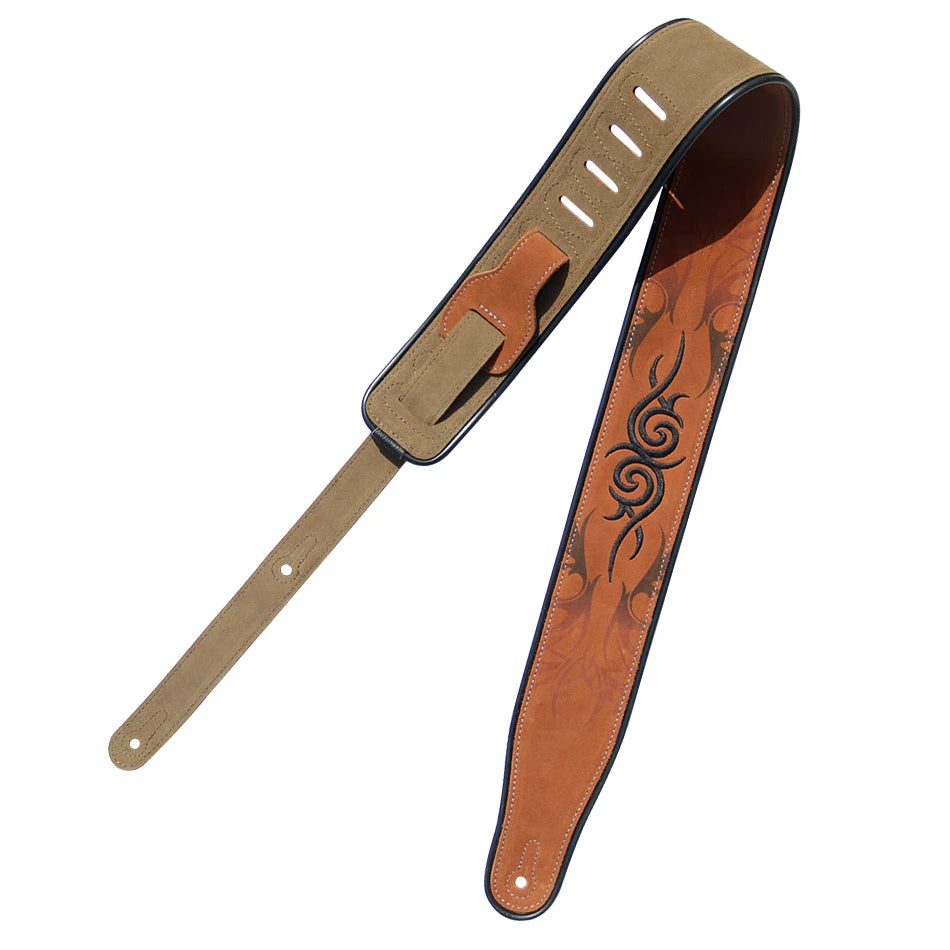 Correia para Baixo e Guitarra Ajustável - Couro de Vaca Macio e Durável YUEKO - Acessórios cordas